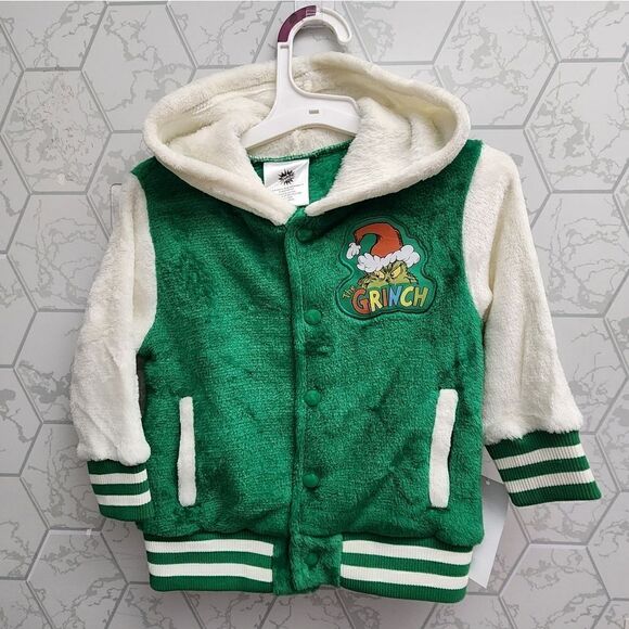 Nwt The Grinch Christmas hoodie jacket, Size 18 months - Picture 3 of 7